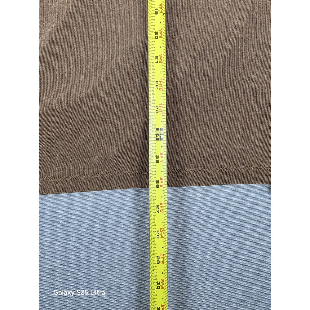 Chicos Travelers 3 16/18 Tie Side Blouse 3/4 Sleeve  Mocha Brown Comfort Classic - Picture 6 of 7